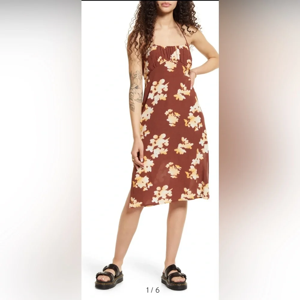 BP. Brown Halter Midi Dress Size 3x NWT - Picture 6 of 15